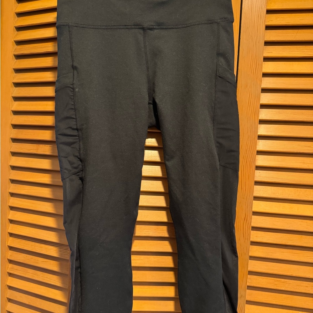 Fabletics Black High-Waisted Leggings, powerhold, M